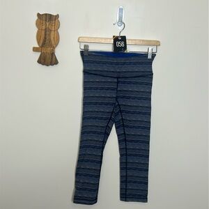 Lululemon Wunder Under Crop III Space Dye Twist Sapphire Blue Multi pants